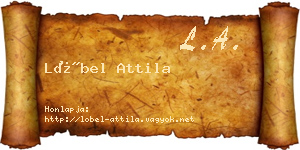Löbel Attila névjegykártya